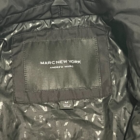 andrew marc black jacket mens medium - Picture 4 of 4
